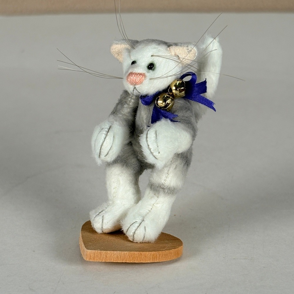 Deborah Canham Little Gem Teddy Bears SILVER Cat Limited‎ Ed Miniature 694/2000